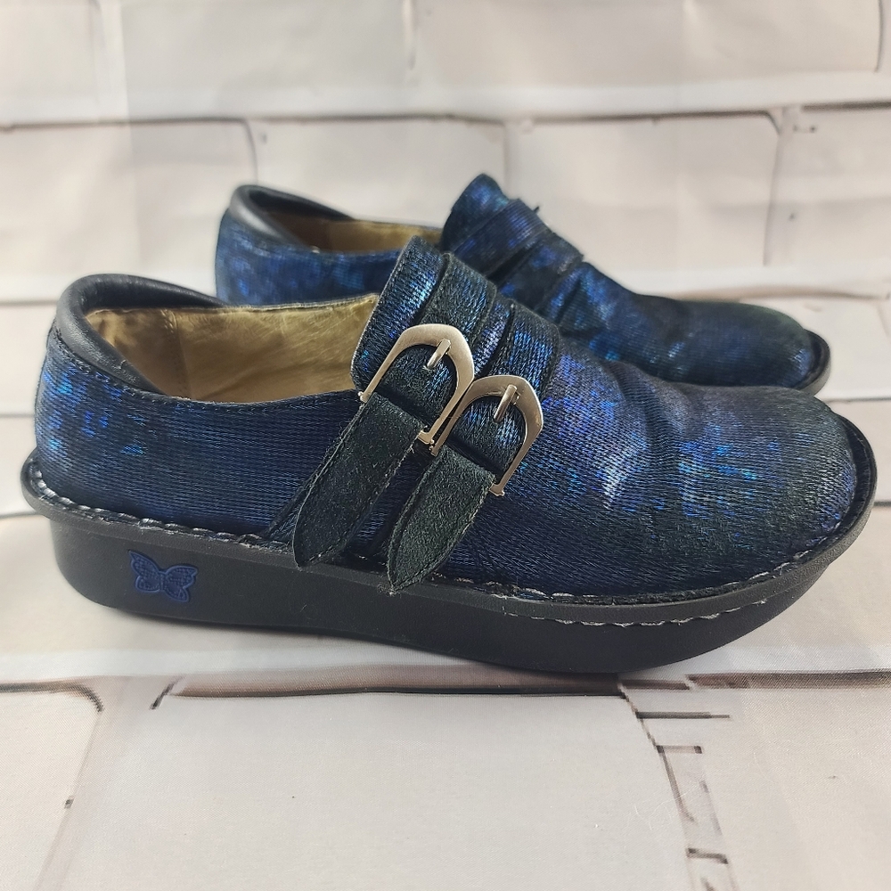 Allegria 38/7.5-8 Alli Blue Twist Professional Clogs Comfort Shoes